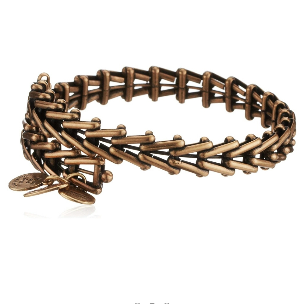 🦋3/$30 Alex & Ani Gypsy 66 coil goldtone brass bracelet
